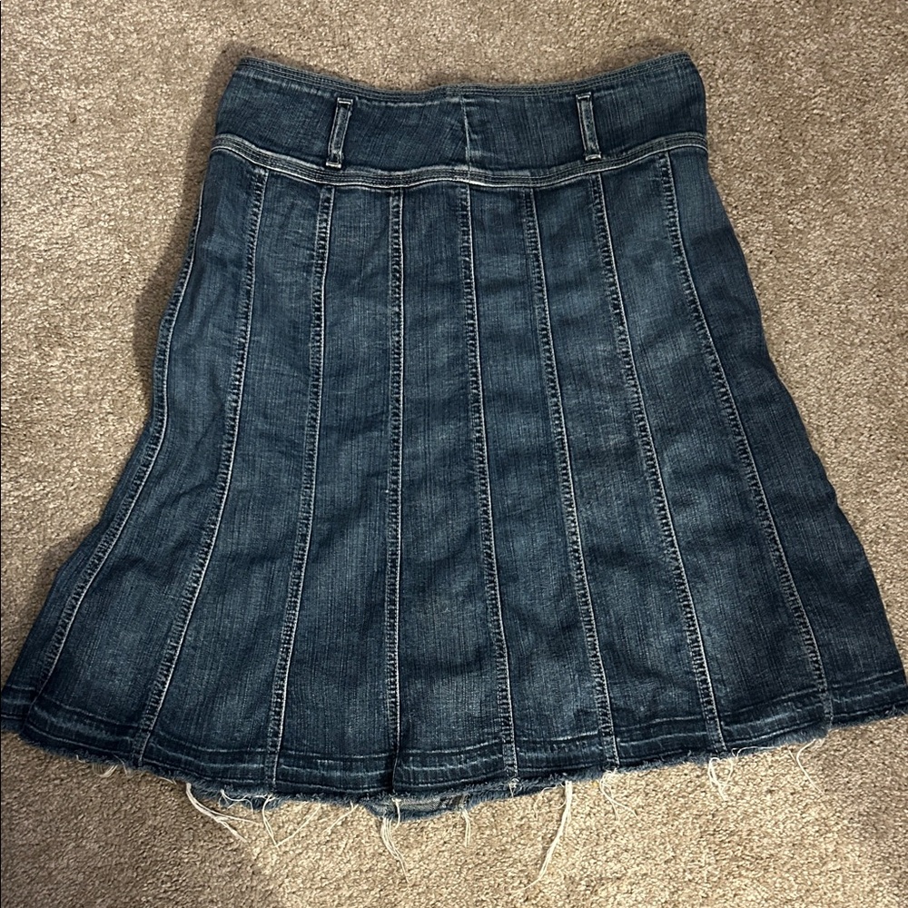 7 For All Mankind Indigo A-Line Skirt